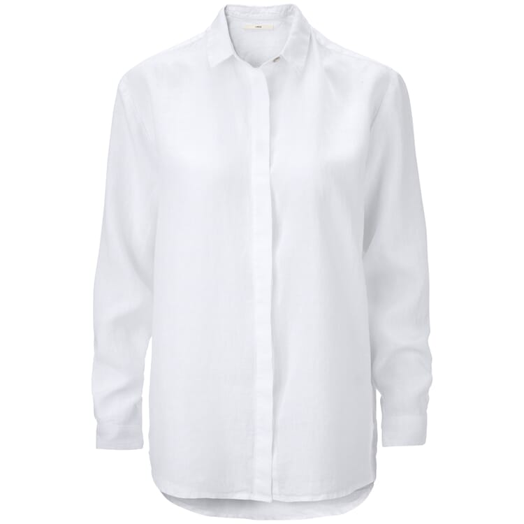 Ladies' shirt blouse linen, White