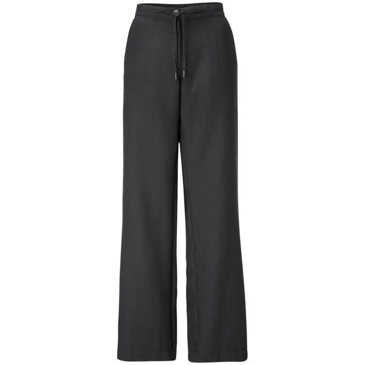 Ladies' marlene trousers linen, Black