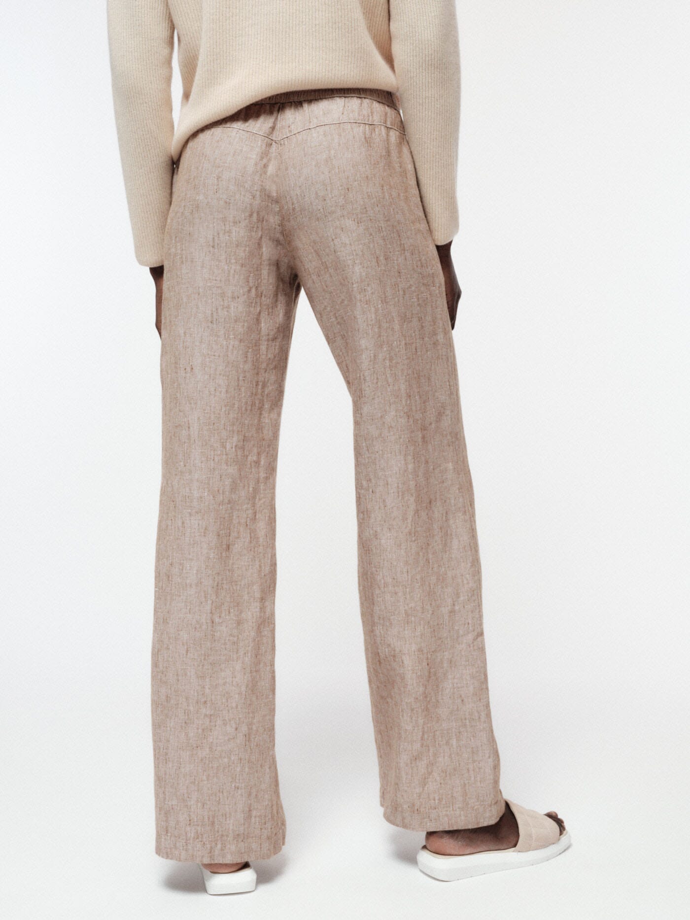 Ladies Pants | Beige Marlene Manufactum Linen, melange