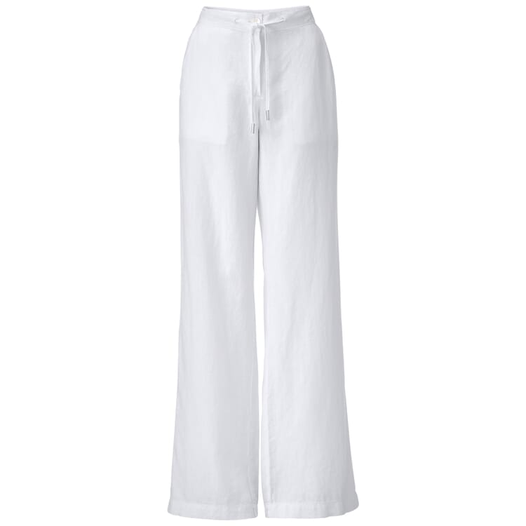 Ladies' marlene trousers linen, White