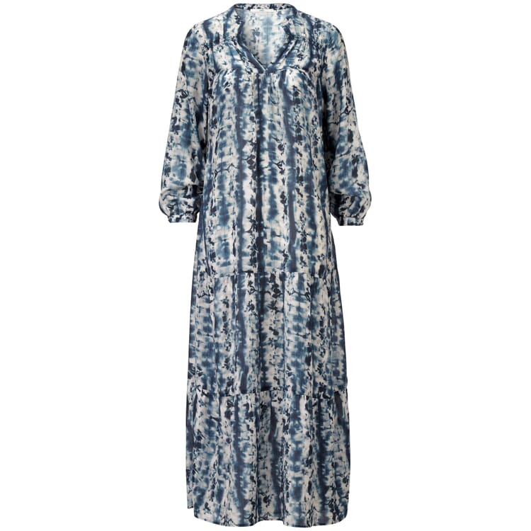 Dames Maxi Dress Print Batik, Blauw