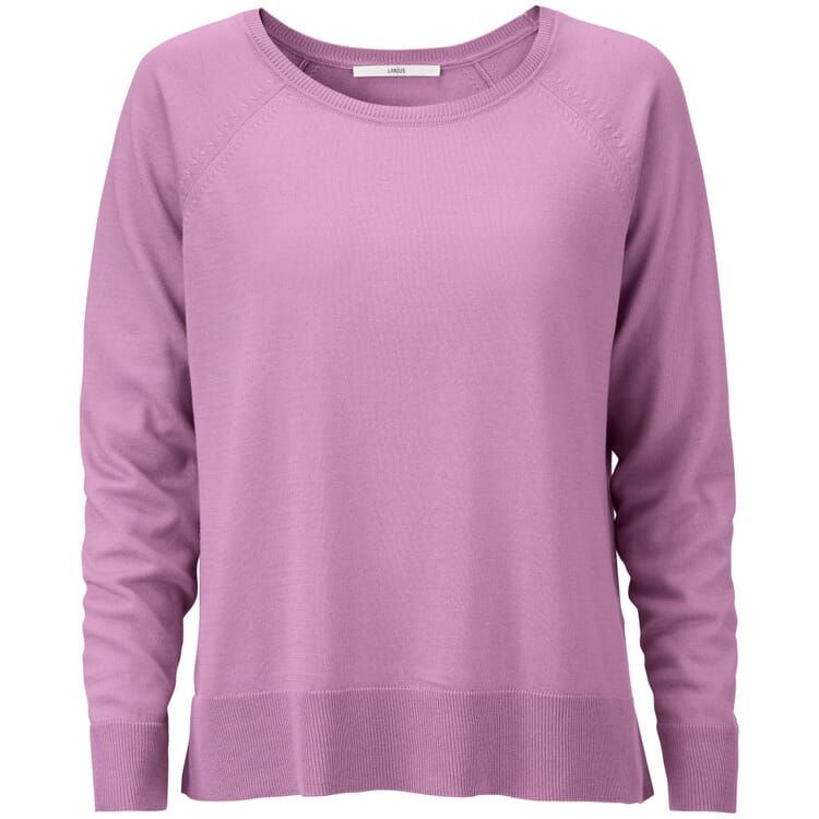 Damen-Rundhalspullover, Mauve