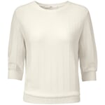Ladies Textured Sweater Wool White