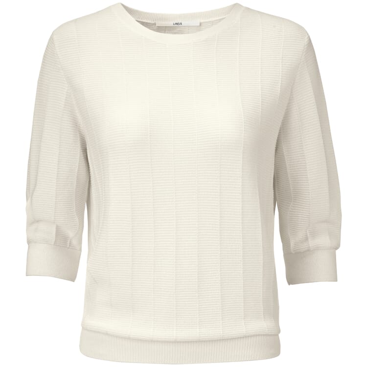 Ladies' Textured Sweater, Wool white