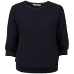 Ladies Textured Sweater Blue-black