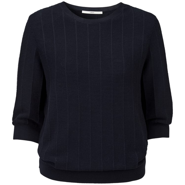 Ladies' Textured Sweater, Blue-black