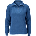 Damen-Stricktroyer Baumwolle Blau