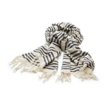 Ladies striped scarf Black and white
