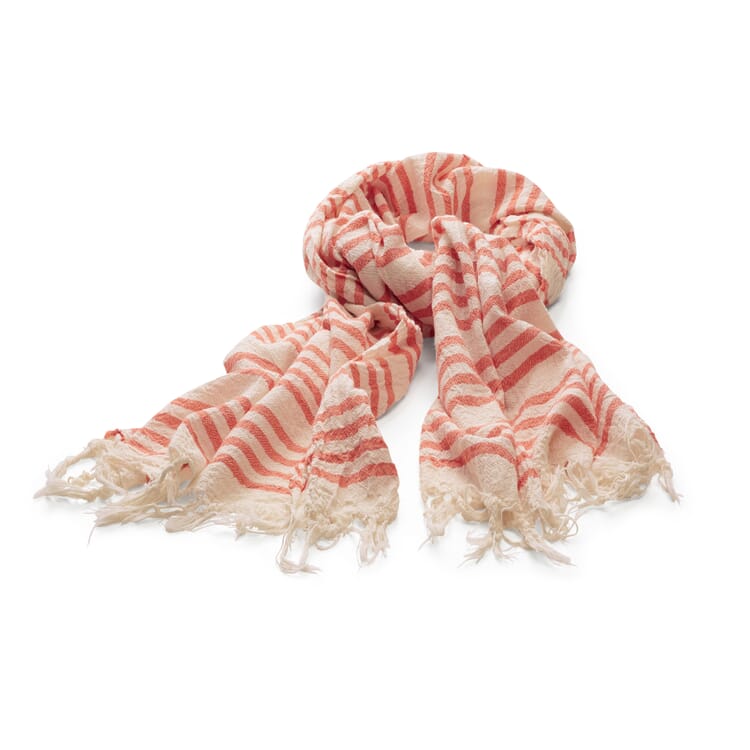 Dames sjaal gestreept, Oranje-Wit