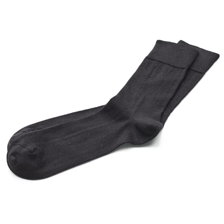 Unisex-strømpe i uld-bomuld, Sort