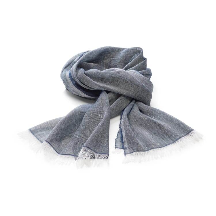 Men's scarf linen-cotton, Blue