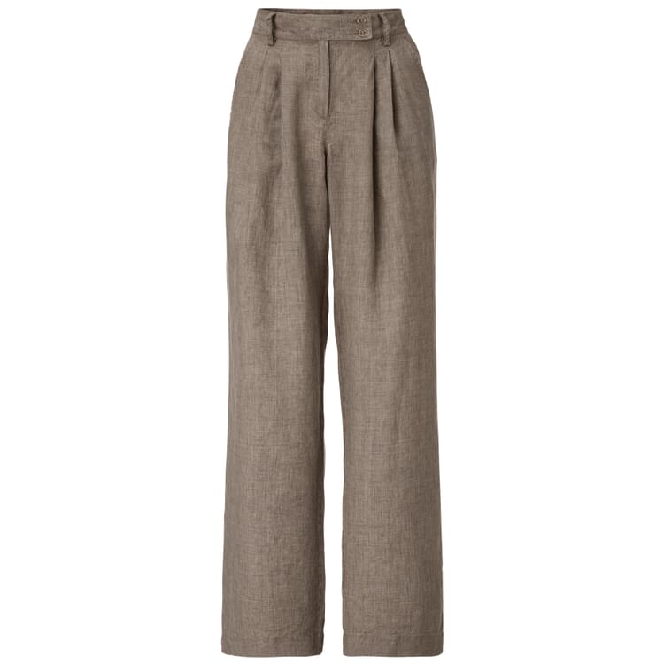 Ladies' Pleated Pants, Brown gray