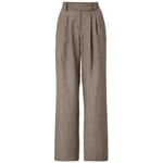 Ladies pleated trousers Braungray