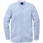 Men’s shirt stand up collar Blue-White