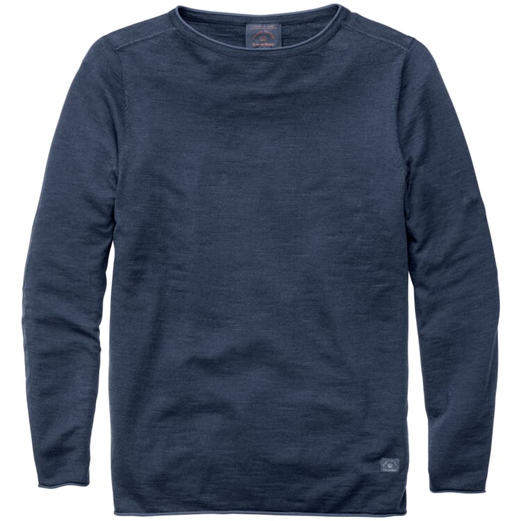 Herenhemd met lange mouwen, Donkerblauw
