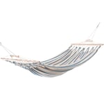 Dobbelt hængekøje i bomuld Beige-blå