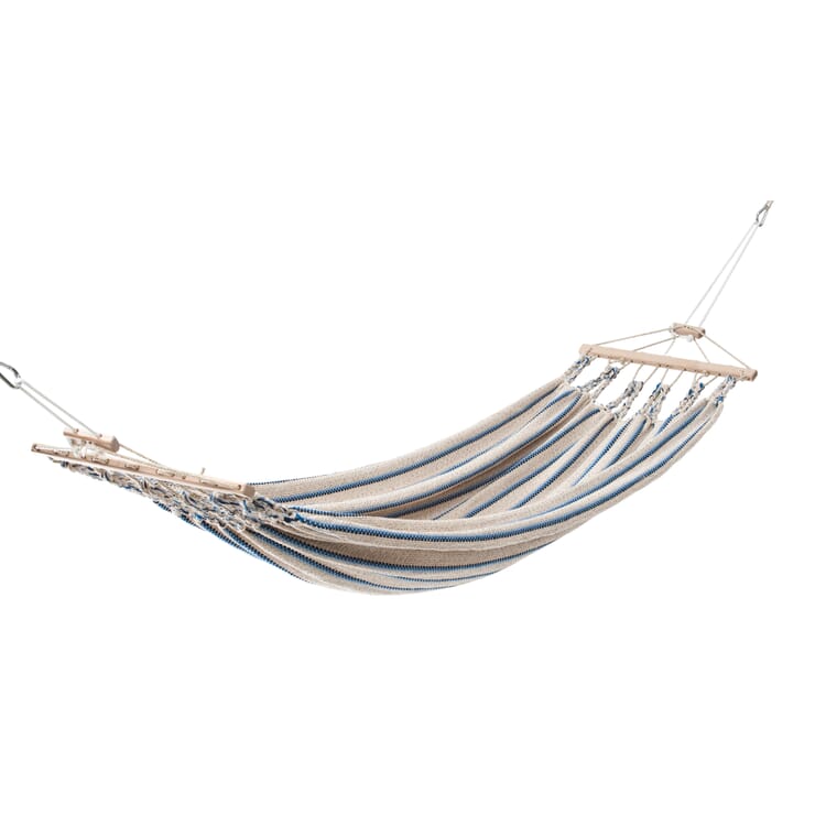 Single hammock cotton, Beige_blue