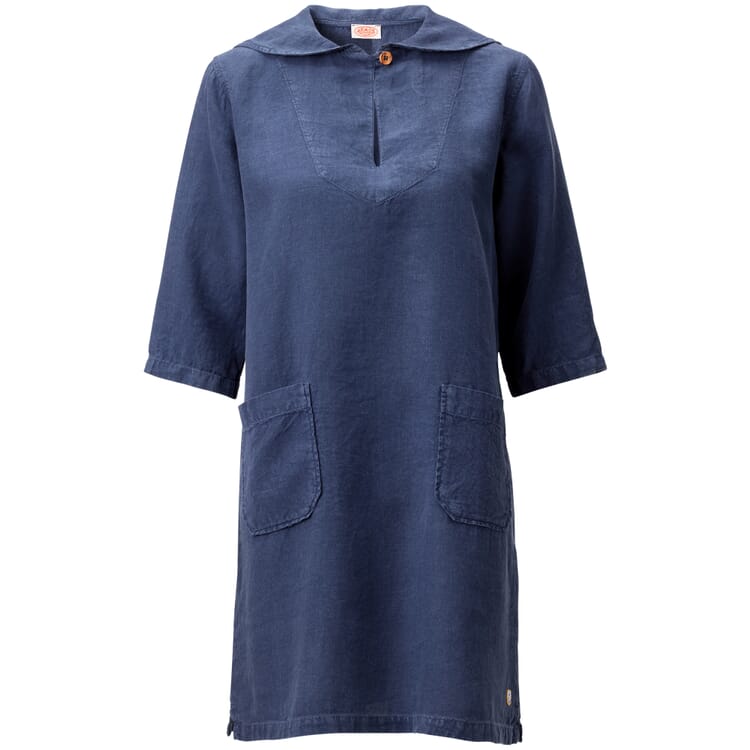 Robe en lin pour femme, Bleu