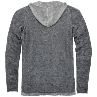 Herren-Strickhoodie, Anthrazit-Grau Manufactum