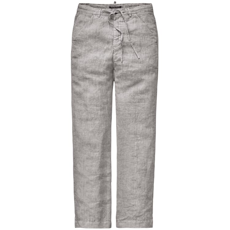 Pantaloni da uomo in lino, Grigio melange