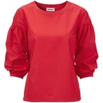 Ladies blouse puff sleeves Red