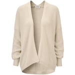 Cardigan femme côtelé Naturel