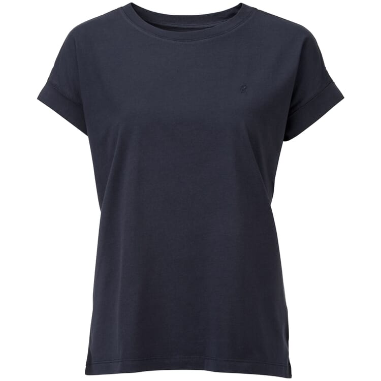 T-shirt en coton pour femme, Bleu foncé