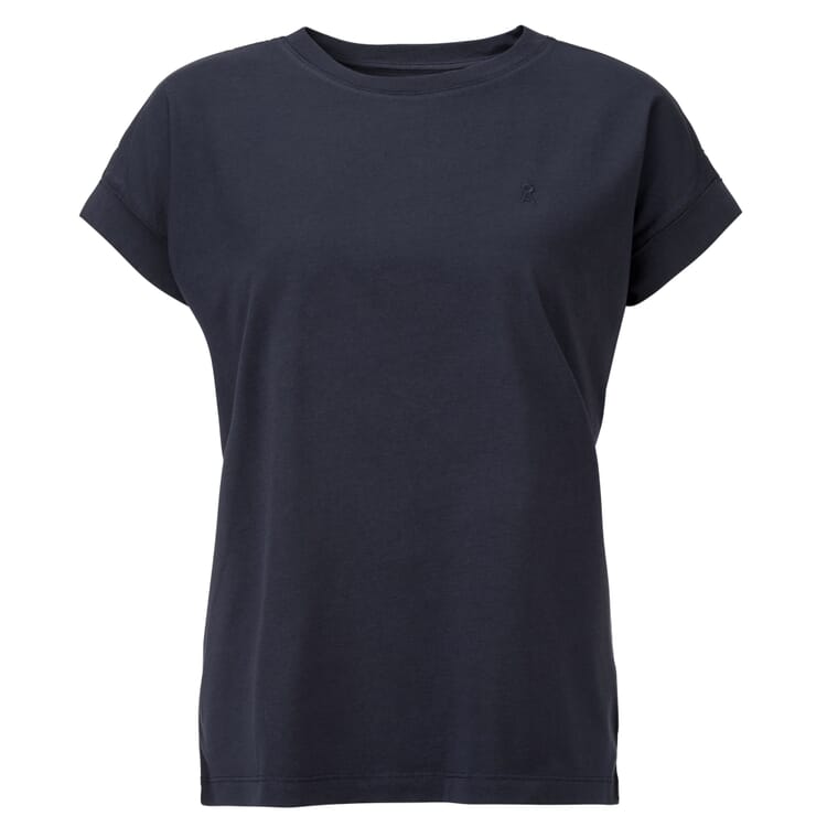 T-shirt en coton pour femme, Bleu foncé