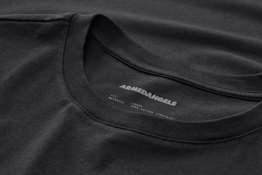 Ladies cotton shirt Black, close-up