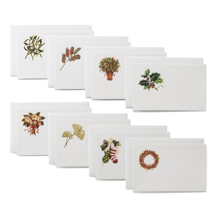 Pequeñas tarjetas de Navidad florales