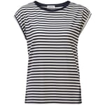 Damen-Ringelshirt Dunkelblau-Weiß