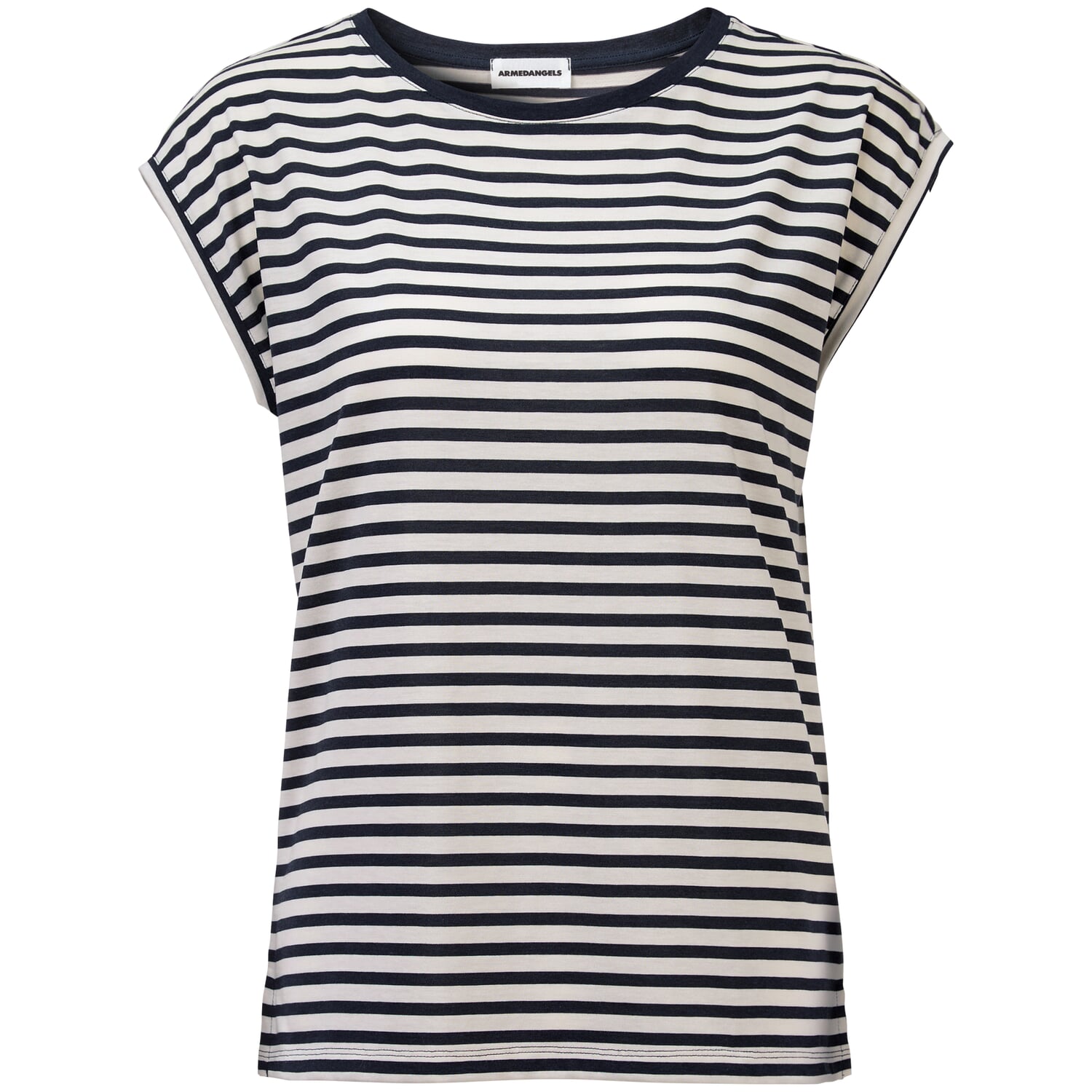 Geheim Zending Slink Dames gestreept shirt, Donkerblauw-wit | Manufactum