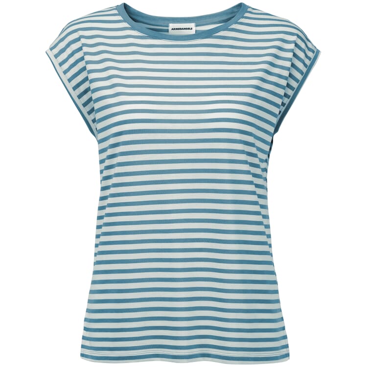 Ladies striped shirt, Blue-White