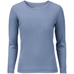 Geribd dameshemd Blauw-grijs
