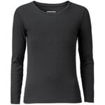 Damen-Rippenshirt Schwarz