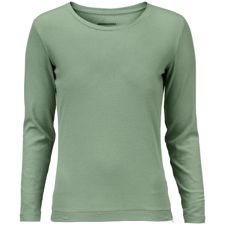 Ladies ribbed shirt, Green