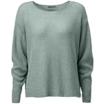 Damen-Leinenpullover Grau