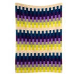 Blanket Åsmund Bold Purple-Yellow