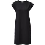 Damen-Jerseykleid, Schwarz Schwarz