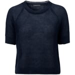 Damenshirt Halbarm Leinen Navy
