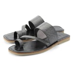 Ladies leather mules Gray