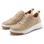 Sneakers i læder til kvinder Sand