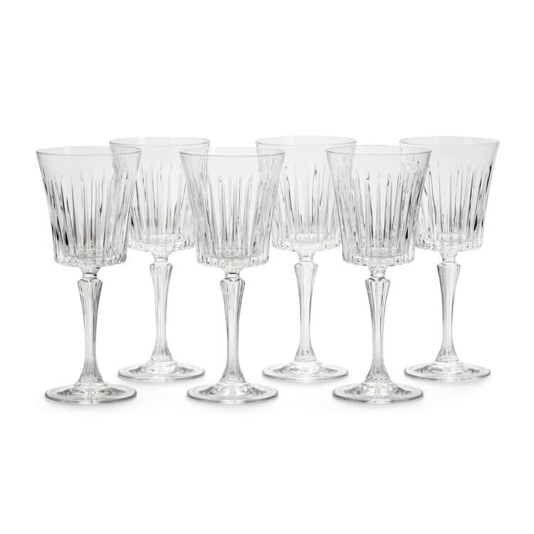 Ribbet rødvinsglas