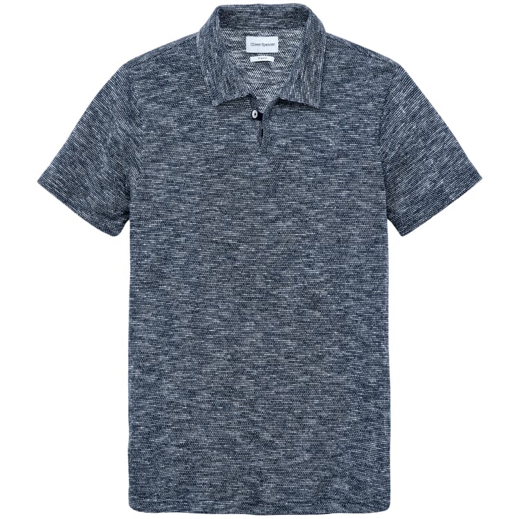Herren-Poloshirt, Blau-Weiß