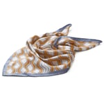 Dames sjaal zijde Oker blauw