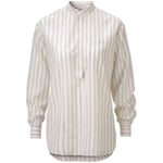 Ladies' striped blouse Cream-Blue