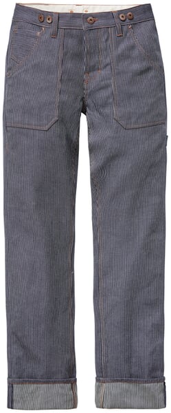 Mens Worker Pants Striped Blue-White