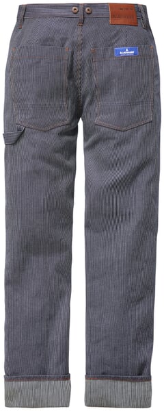 Mens Worker Pants Striped Blue-White