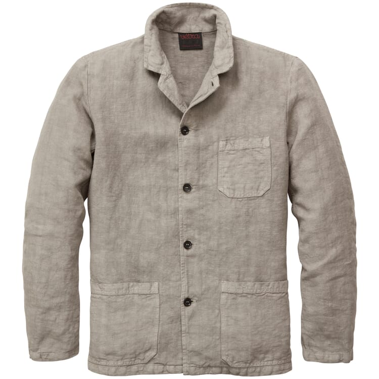 Giacca da uomo in lino, Taupe