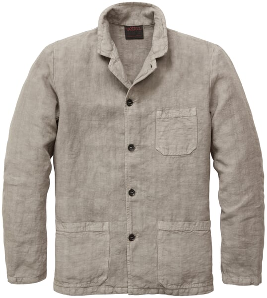 Herrenjacke Leinen Taupe
